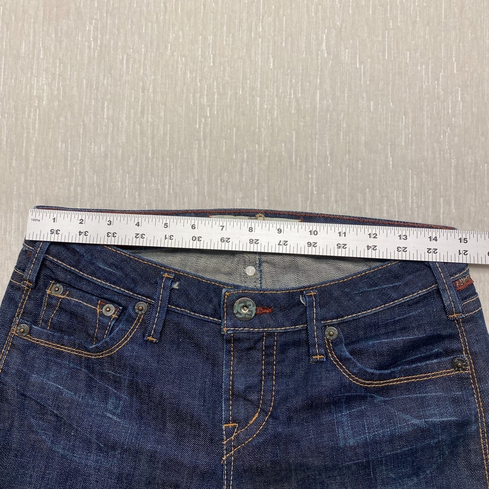 Western Glove Works 1921 Straight Jeans Women 29x32 Blue Cotton Stretch Low Rise - Picture 3 of 15